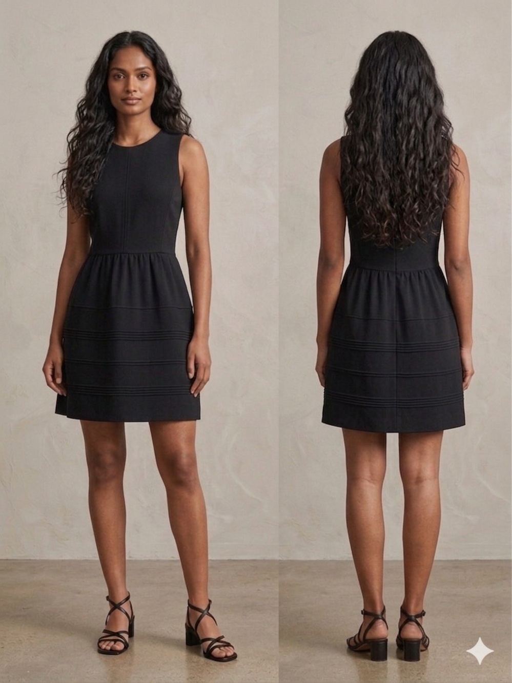 Madewell Black Sleeveless Fit-and-Flare Mini Dress (w Pockets)